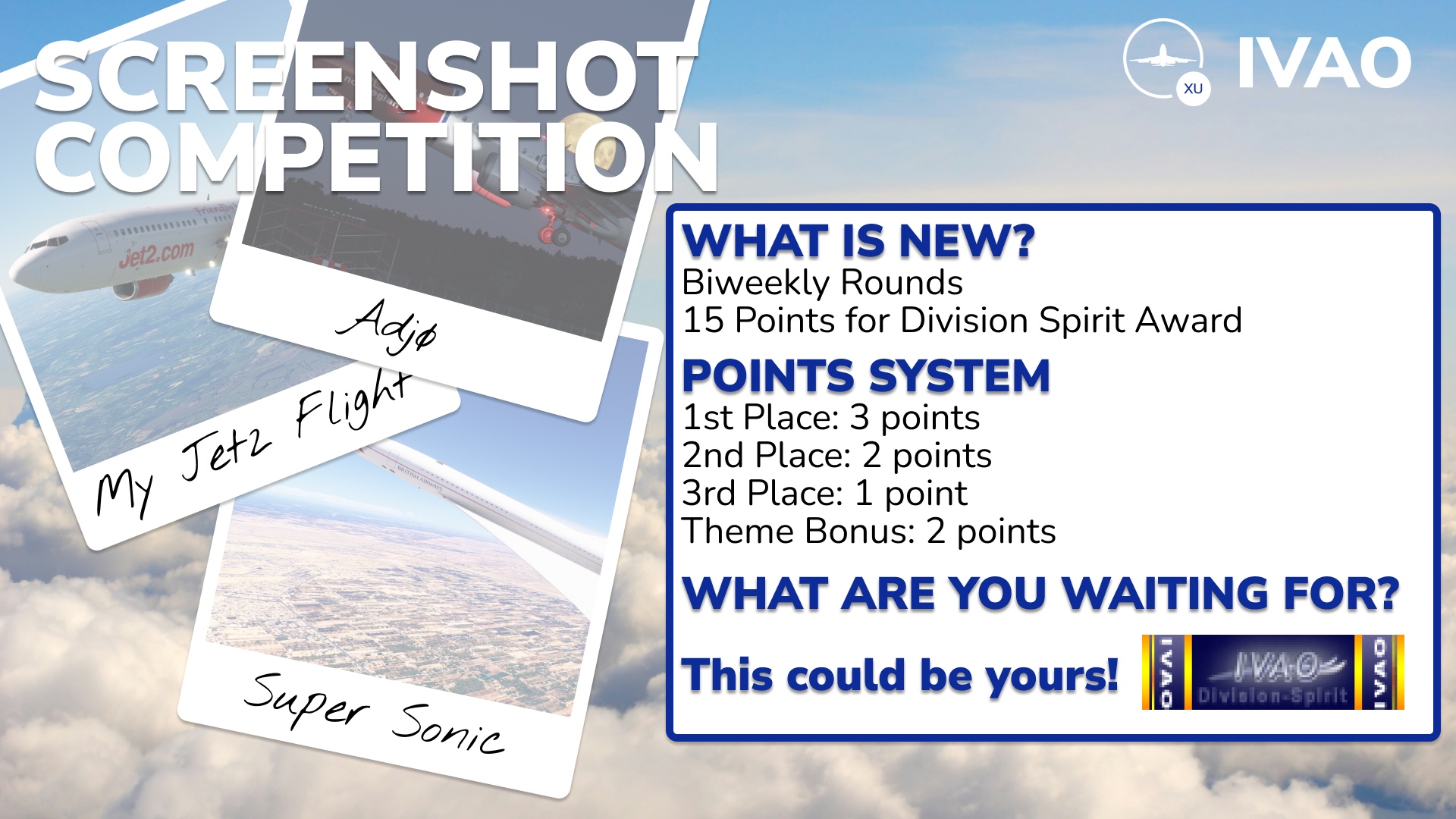 ✈️ The IVAO XU Screenshot Competition is BACK! 📸